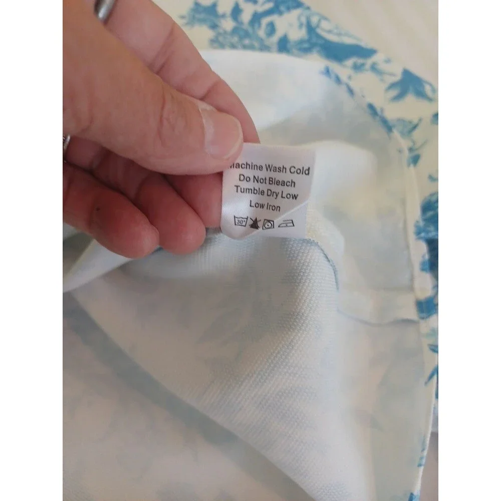Tuckernuck blue white Marguerite blouse M smocked off shoulder pullover top